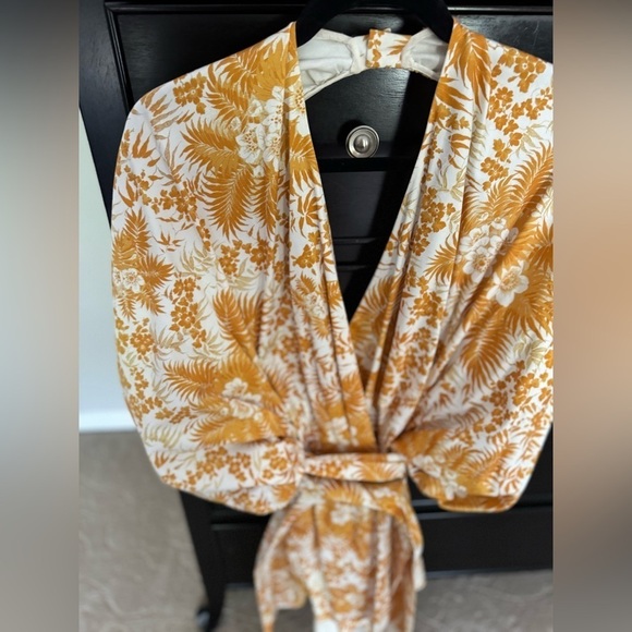 AMUR Floral Jumpsuit in Orange and White - Picture 10 of 12